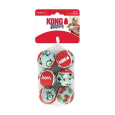 Hračka Kong Dog Holiday SqueakAir® Balls s pískatkom, guma, vulkanizovaná, M (6 ks/ bal.)