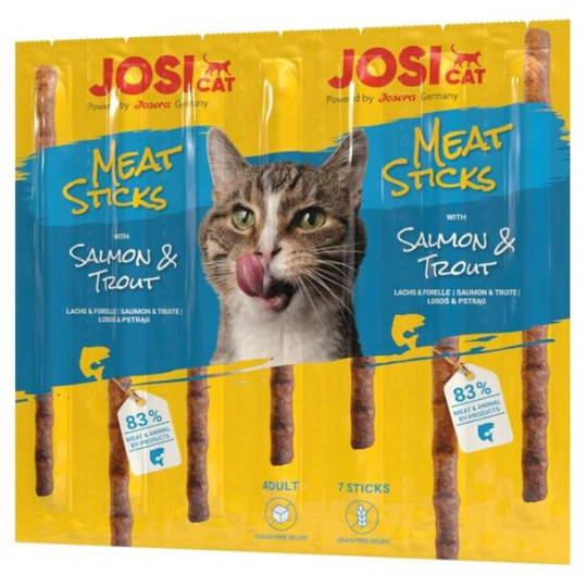 JosiCat pamlsok Cat Meat Sticks Salmon&Trout 35 g