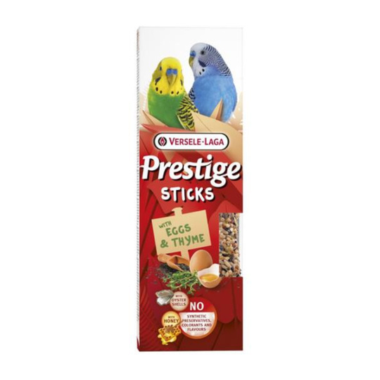 Pamlsok VL Prestige Sticks Small Parakeets with Eggs & Thyme 2 ks- tyčinka pre andulky s vajciami a tymiánom 60 g