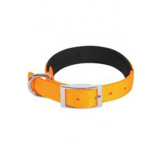 Obojek pes SOFT NYLON oranžový 25mm/55cm Zolux