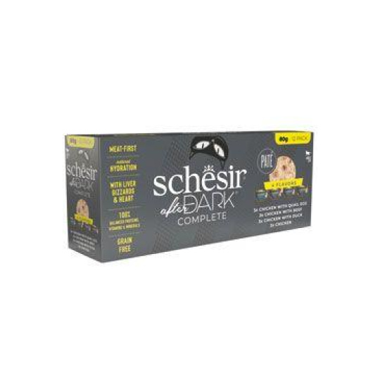 Schesir Cat konz. After Dark Paté Variety 12x80g