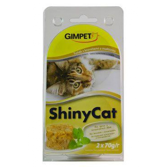 Gimpet kočka konz. ShinyCat  tuňak/krev/maltóza 2x70g