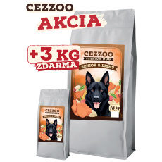 CEZZOO Premium Dog Senior & Light 15kg + 3kg