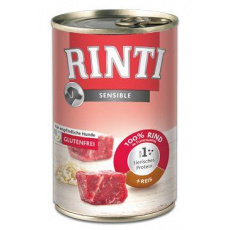 Rinti Dog Sensible konzerva hovězí+rýže 400g