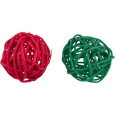 Xmas Balls - set 2 kuliček pro hlodavce, s rolničkami, 4 cm