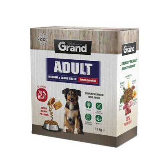 GRAND Dry Adult medium&large breed hovězí 11kg