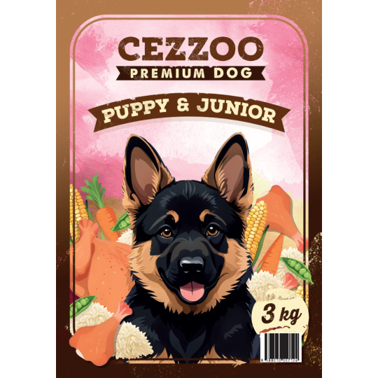 CEZZOO Premium Dog Puppy & Junior 3kg