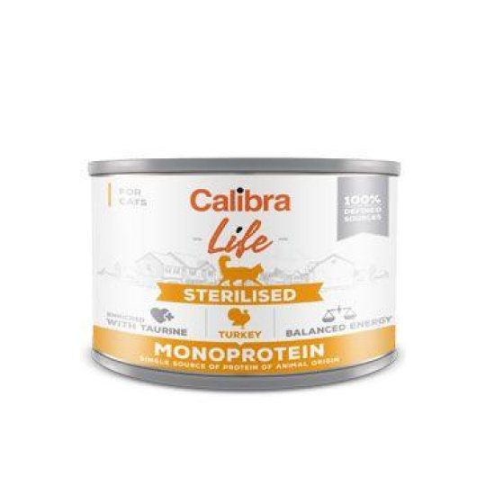 Calibra Cat Life  konz.Sterilised Turkey 200g