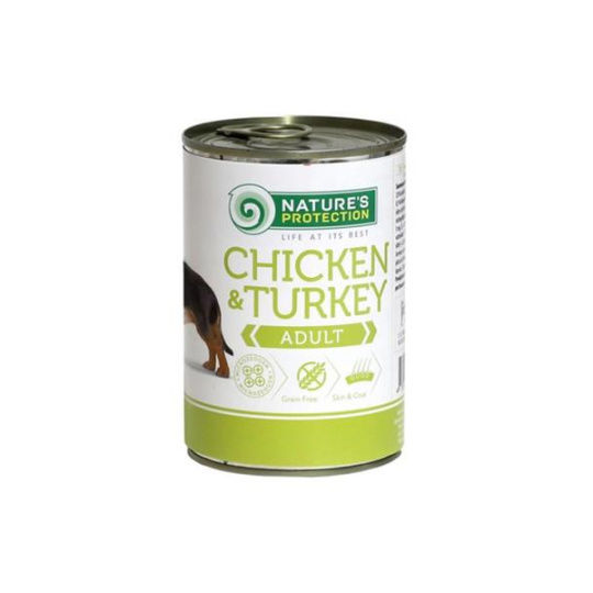 Natures P KONZERVA dog adult Chicken & Turkey 400 g