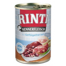 Rinti Dog Kennerfleisch konzerva drůbeží srdíčka 400g