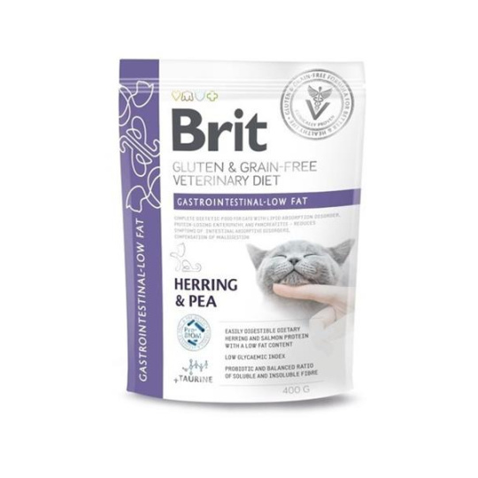 Brit Veterinary Diets GF cat Gastrointestinal-Low fat 400 g