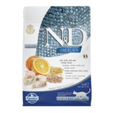 N&D OCEAN CAT LG Adult Codfish & Orange 300g