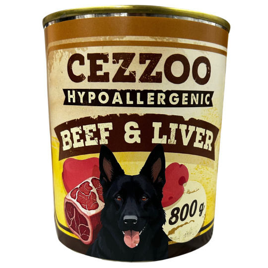 CEZZOO Hypoallergenic Beef and Liver 800g 7 + 1 zdarma